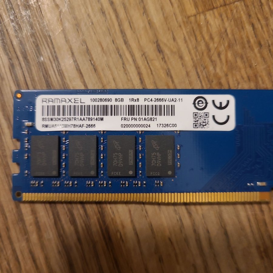 Se produkter som liknar RAMAXEL 8GB DDR4 PC4-2666V RA.. på Tradera