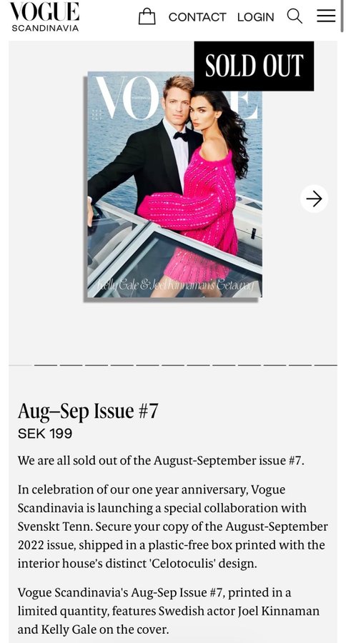 Se produkter som liknar Vogue Scandinavia Aug-Sep Iss.. på Tradera