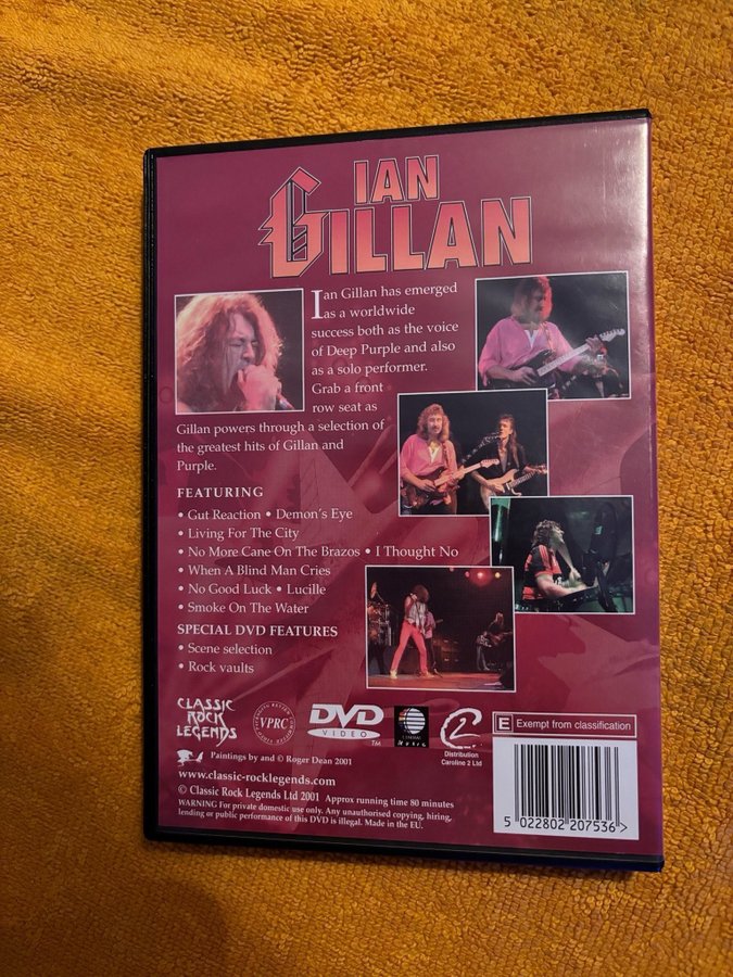 Ian Gillan - Classic Rock Legends DVD | Köp på Tradera
