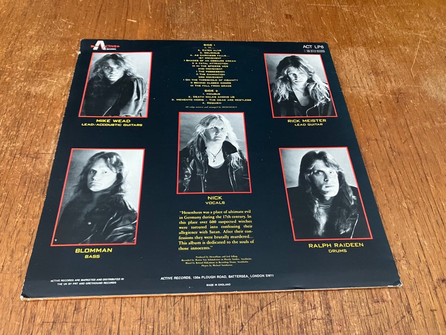 HEXENHAUS A Tribute To Insanity LP Vinyl 1988 R.. | Köp på Tradera