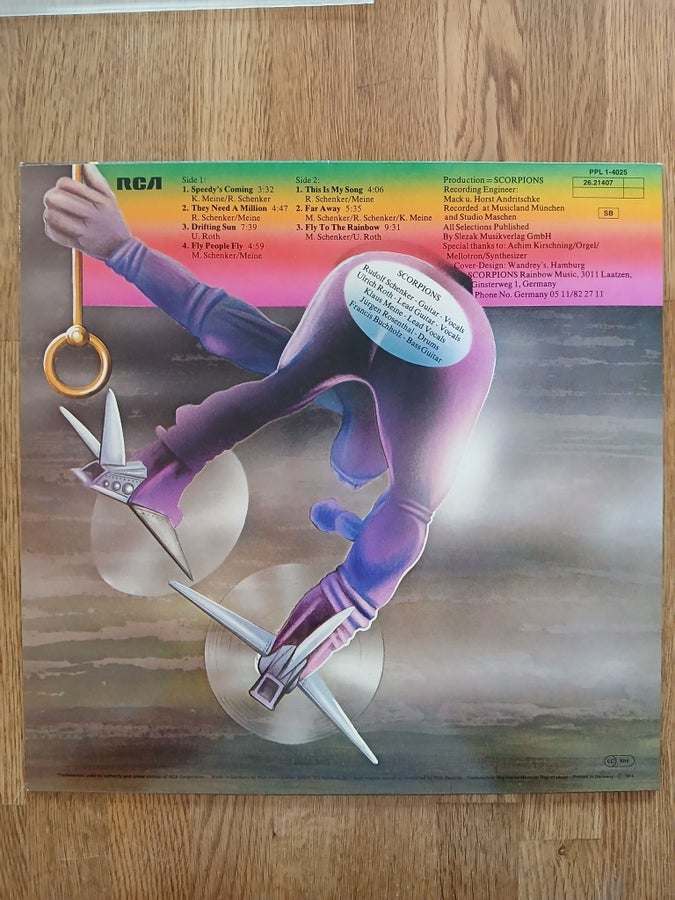 Scorpions - Fly To The Rainbow Vinyl-LP (1974) | Köp på Tradera