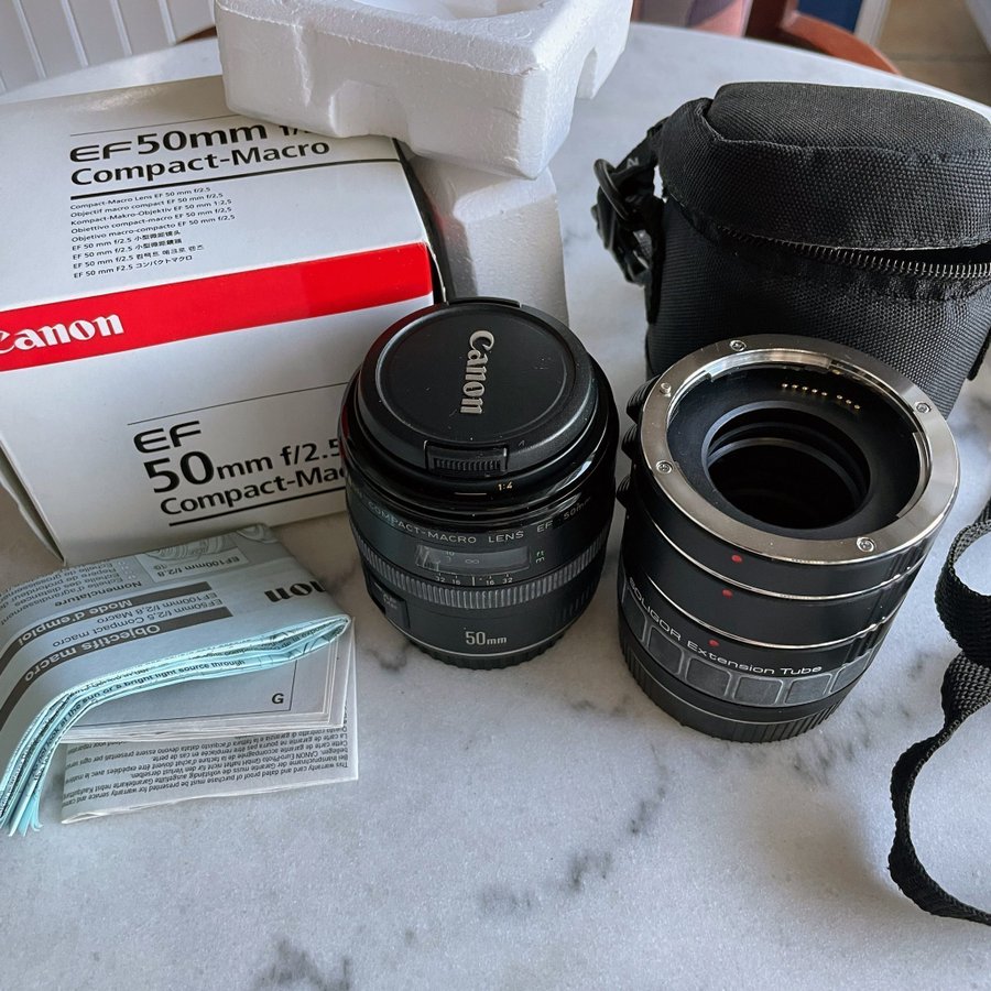 Canon EF 50mm Compact-Macro Objektiv Køb på Tradera