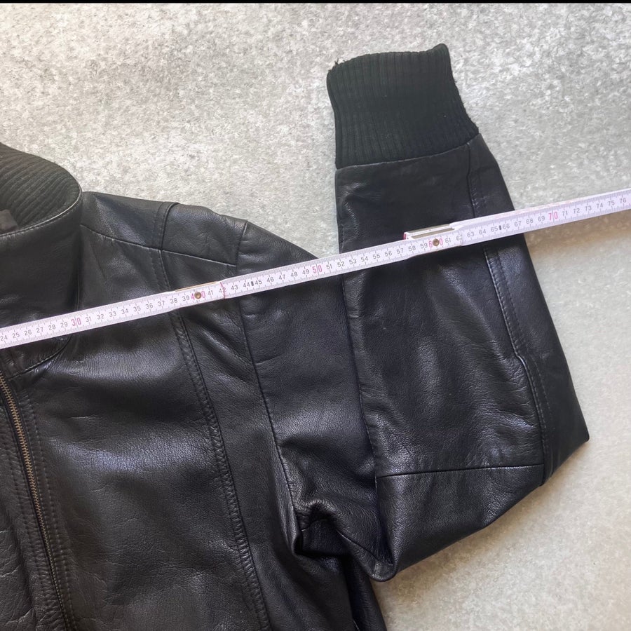 Rock 'N blue vintage 00s y2k leather jacket siz.. | Köp på Tradera