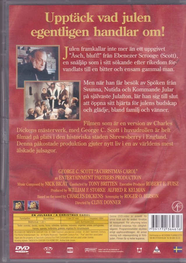 DVD / En Julsaga (A Christmas Carol) / C.. Köp på Tradera (610644266)