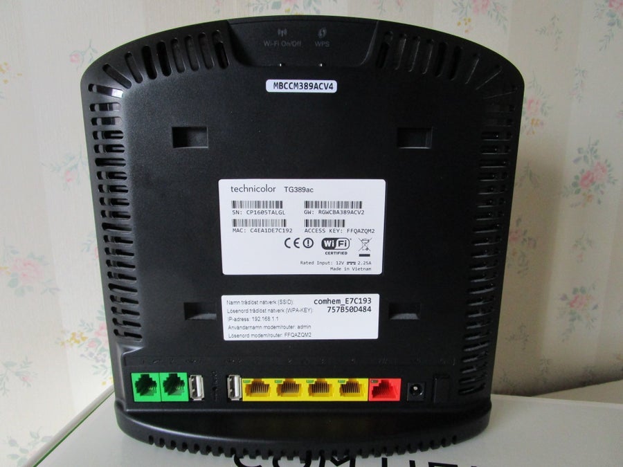 Tech Color Router Ports Se produkter som liknar Com Hem Technicolor TG389ac R.. på Tradera ...