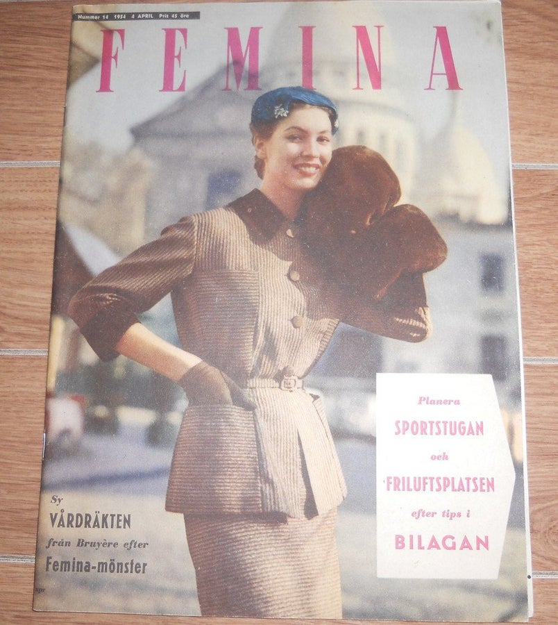 Femina nr14 1954 hem & mode, Gusum reklam | Köp på Tradera (709728499)