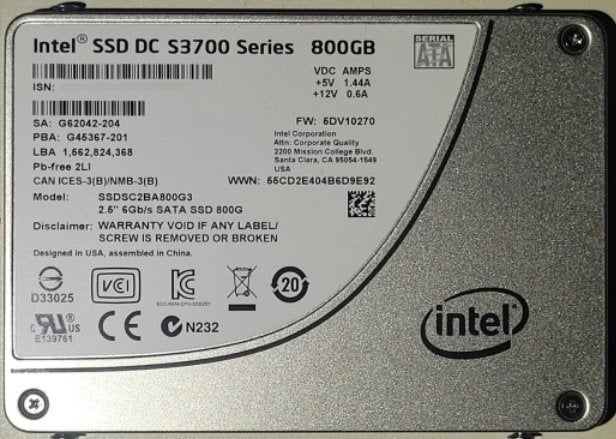 Intel SSD DC S3700 Series 800GB Disk | Köp på Tradera (738385486)