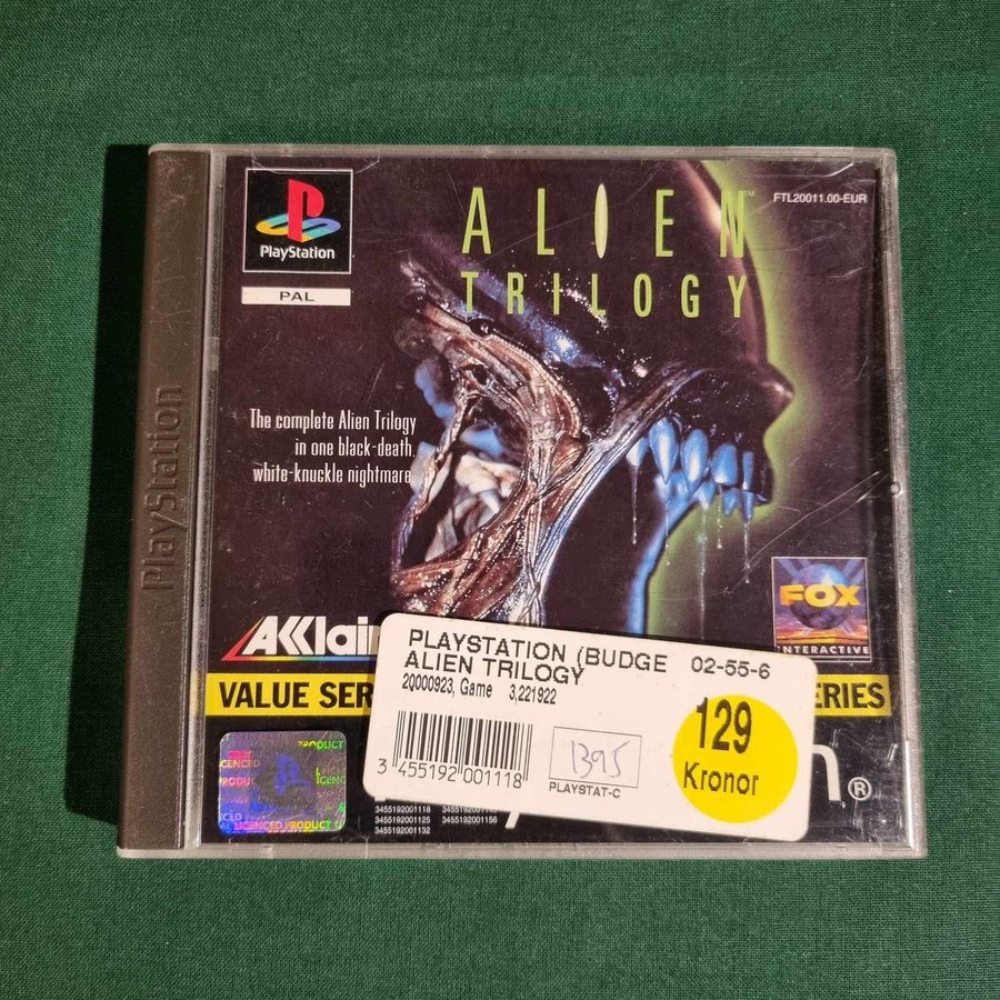 Alien trilogy PLAYSTATION KOMPLETT Köp på Tradera