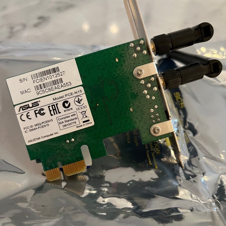 Trådlöst nätverkskort ASUS PCE-N15 | Köp på Tradera (655884893)