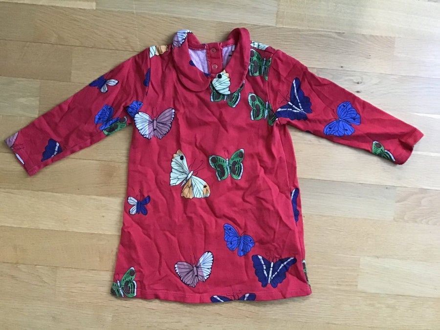 mini rodini butterfly dress Mini Rodini 80/86 ny röd klänning, Butterflies