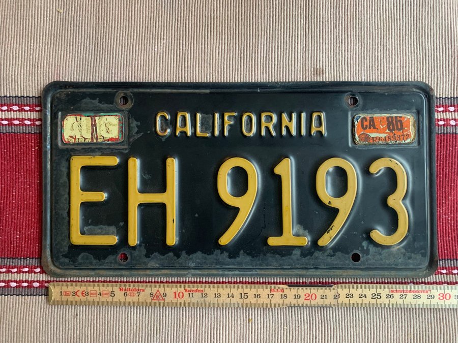 Us license plate California Black Plate Nummerp.. Köp på Tradera (577772086)