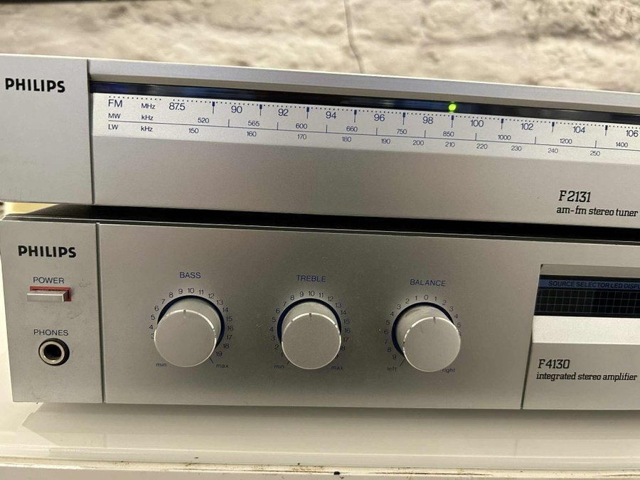 Ampli Philips F4130 + Tuner F2131 Vintage - Révisé, Prêt à L'emploi, Son FM