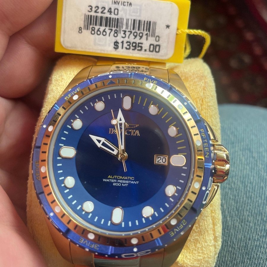 Invicta automatic Guldtonad Klocka i st l