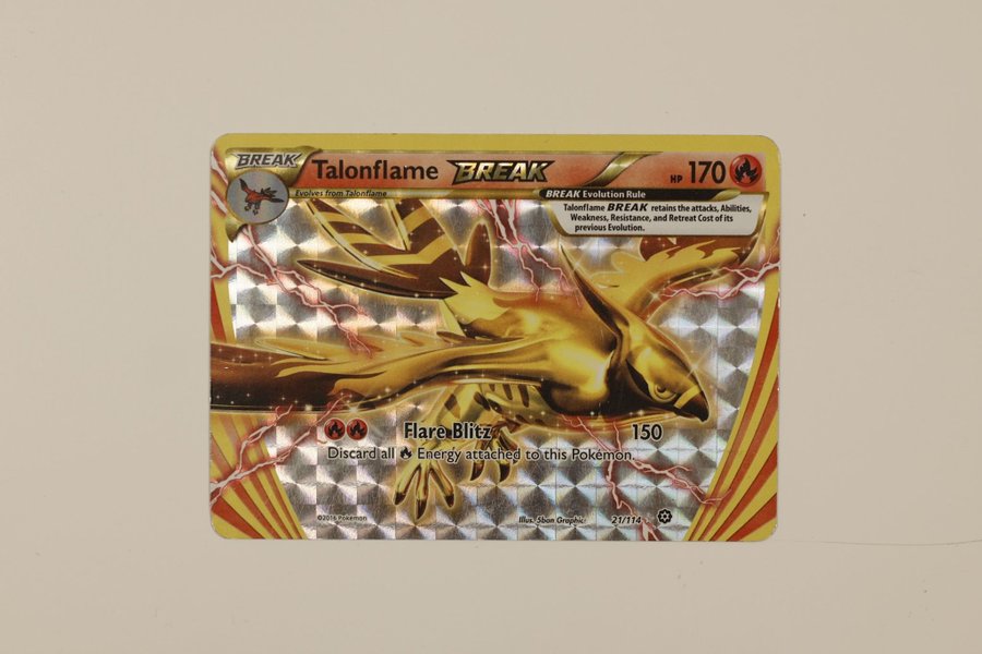 Pokemon Rare BREAK Card Pokemon Talonflame BREAK Holo Card  XY Steam Siege  21/114  Rare BREAK Card For Collectors & Players XY Steam Siege Holo Rare
