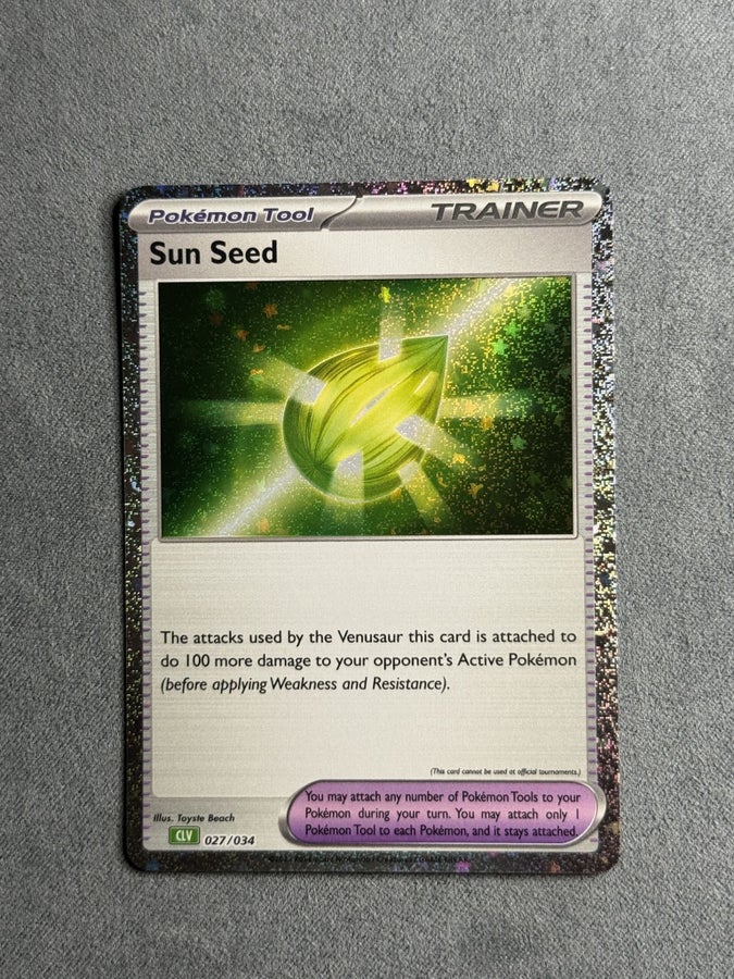 sun seed pokemon card Scarlet & Violet Cosmos Holo Promo #027 The attacks by the Venusaur this card is attached to do 100 more damage to your opponents Active Pokmon (before applying Weakness and Resistance). What's Inside the Pokemon TCG