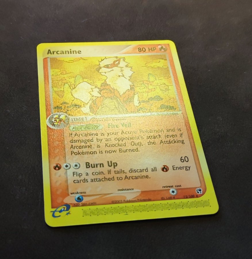 Arcanine 15/100 Rare EX Sandstorm Pokemon kort .. | Köp på Tradera