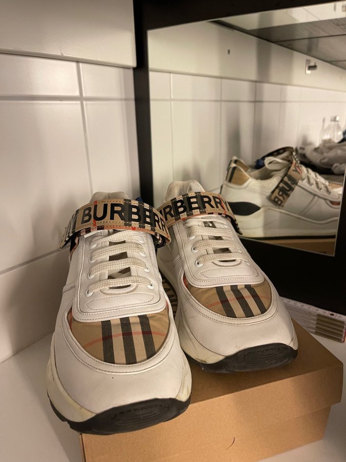 Burberry sneakers herr cheap