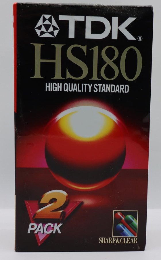 2 Cassettes Vidéo S-VHS TDK HS-180 - 180 Minutes - Qualité Supérieure