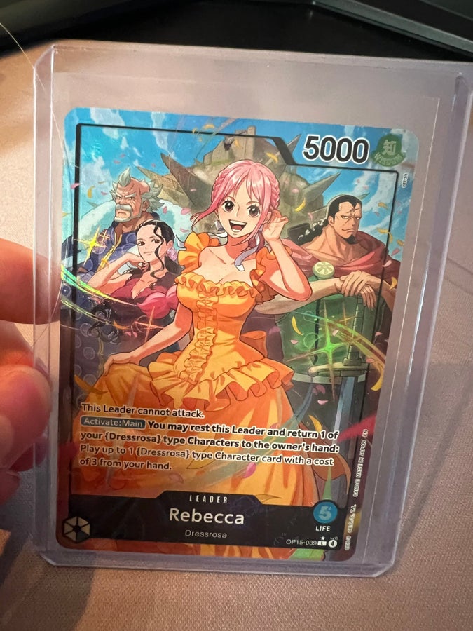 one piece card game rebecca Piece: Sleeves 70 ct it comes protected in a tamper Extremely early Rebecca deck. Cant