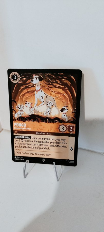pongo lorcana card Pongo Determined Father 19/204 main image 0