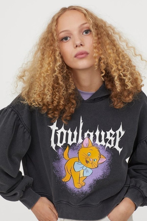 H M Disney Aristocats Touluse hoodie luvtr ja XS K p p Tradera