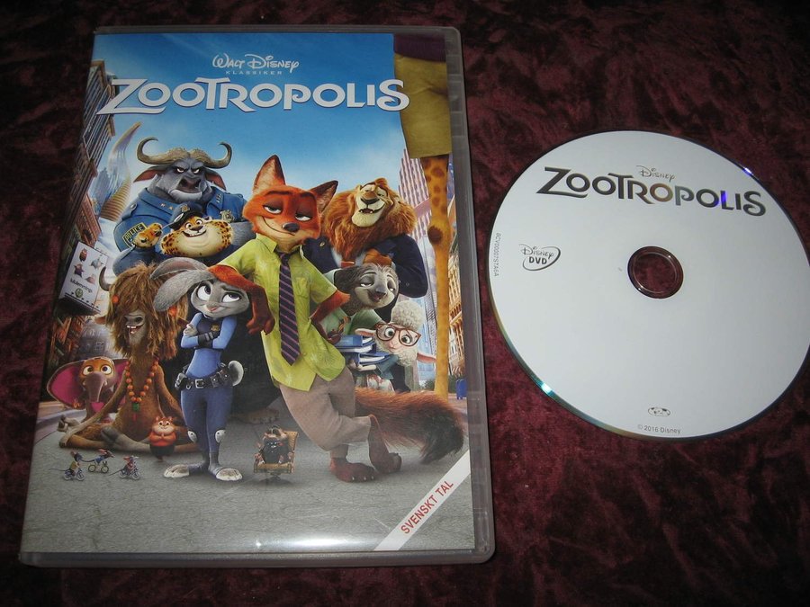 ZOOTROPOLIS (WALT DISNEY) DVD SVENSKT TAL | Köp på Tradera (576057188)