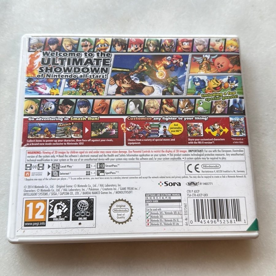 Bros Ultimate Super Smash Bros 3ds Used Super Smash Nintendo 3DS