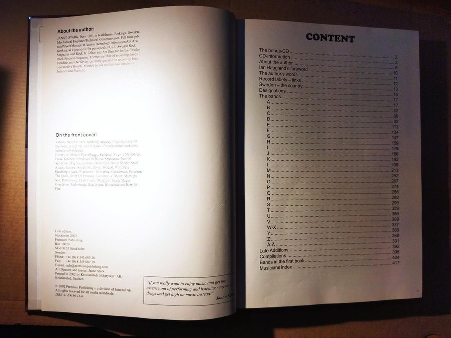 洋書 encyclopedia swedish hard rock & heavy Premium Publishing - The Heaviest Encyclopedia of Swedish