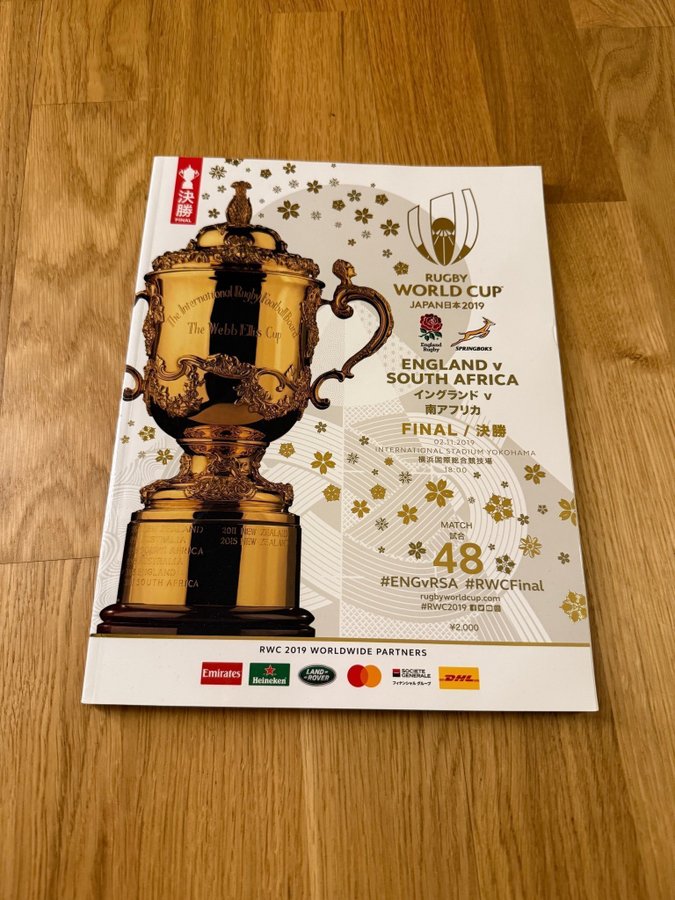Japan 2019 Rugby World Cup Final Match 48 Progr.. | Köp på Tradera