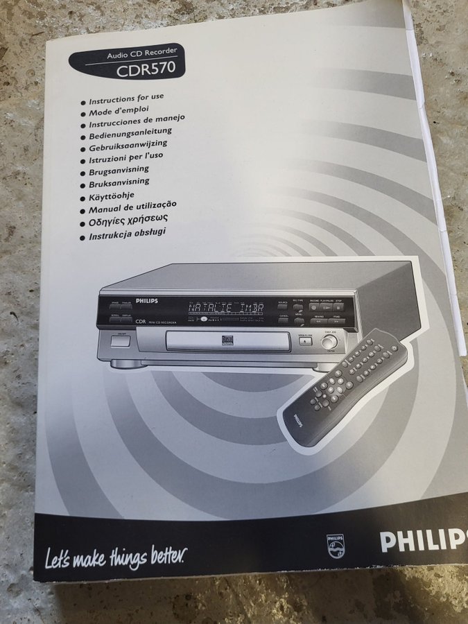 PHILIPS CDR 570 ミニオーディオCDレコーダー Philips CDR 570 Mini Audio CD Recorder – Not Working, For