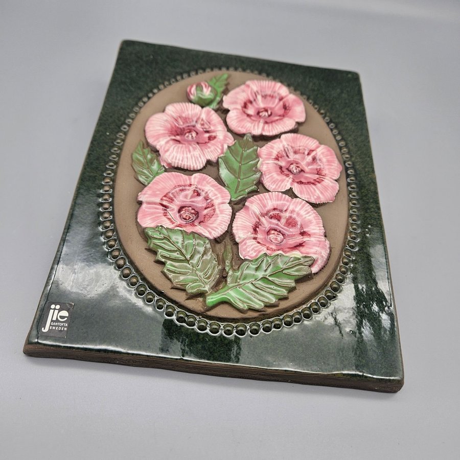 【Jie gantofta】୨୧薔薇の陶板୨୧ピンク Jie gantofta】୨୧薔薇の陶板୨୧ピンク Keramiktavla- JIE