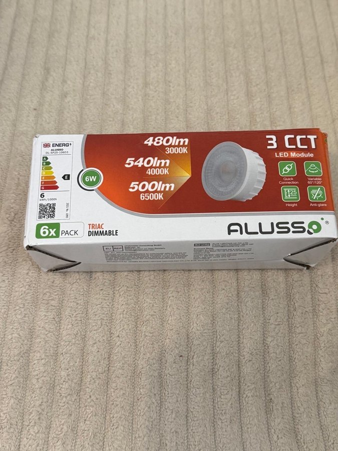 ALUSSO E14 LED Lampe, 6W 540 Lumen Golf LED Glühbirne Ersatz für 50W