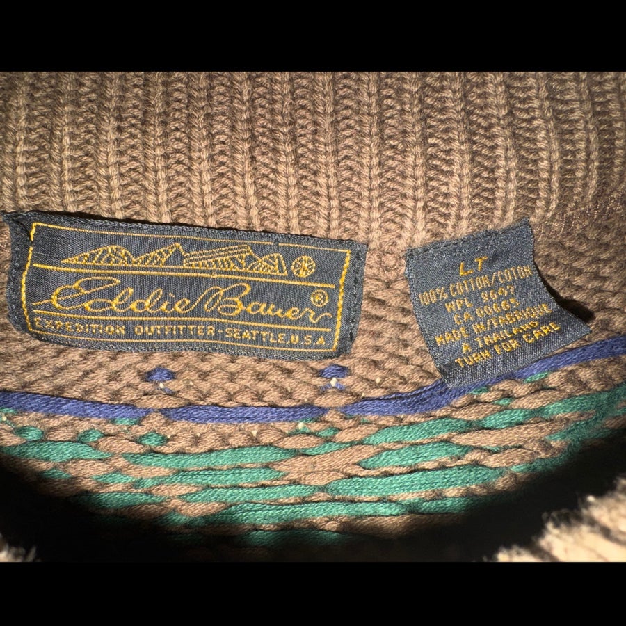 1990s | Eddie Bauer | cotton knit sweater | lar.. | Köp på Tradera