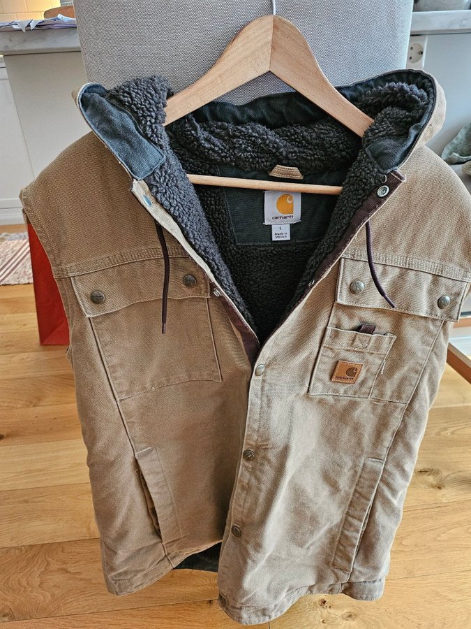 Carhartt sandstone store hooded vest