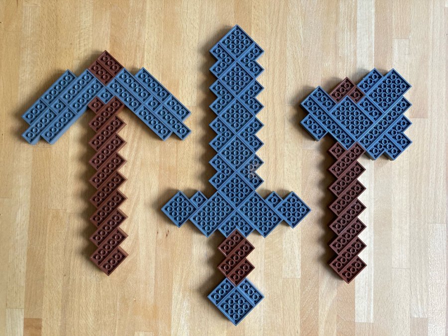 LEGO MINECRAFT Pickaxe Axe Sword Hacka Kop pa Tradera 651586042
