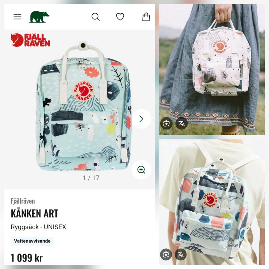 Fjällräven Kånken Klassisk Art, special Köp på Tradera
