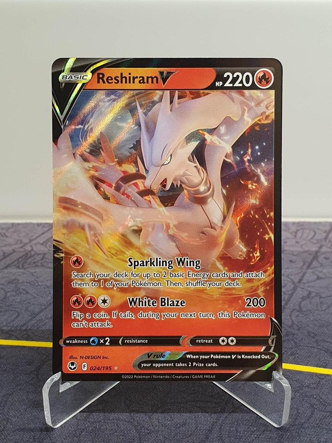 reshiram v pokemon card Reshiram V - 172/195 Full Art Ultra Rare main image 1