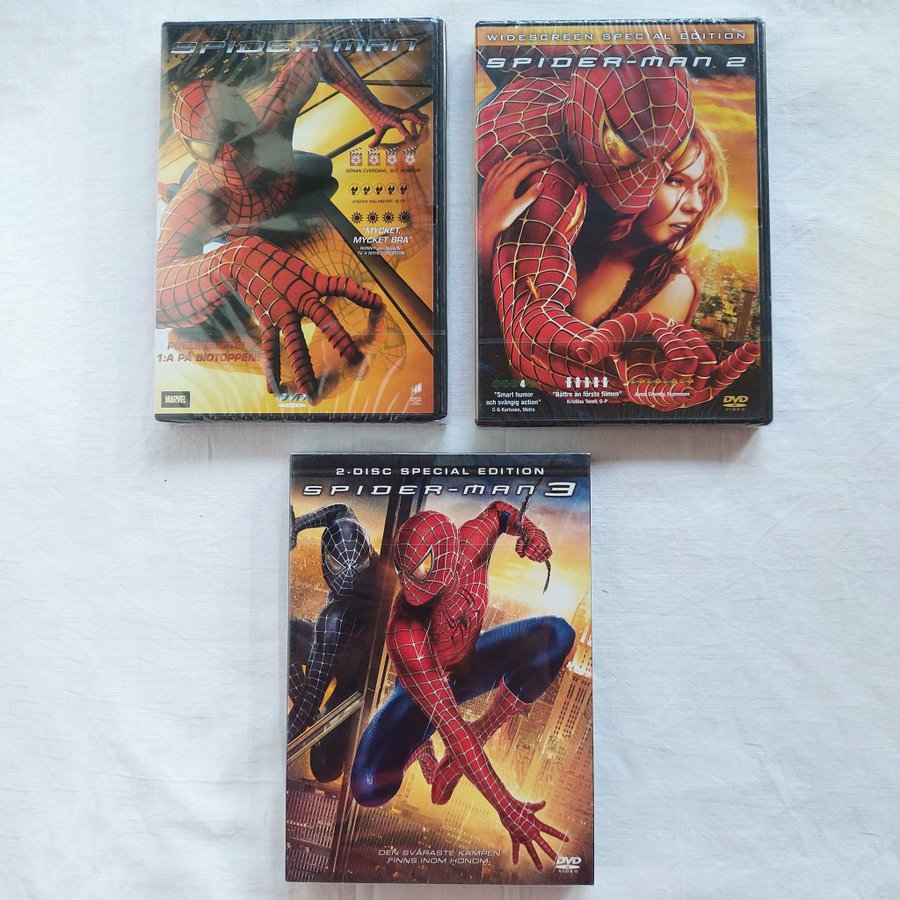 Spider-Man DVD (inplastade) Tobey Köp på Tradera