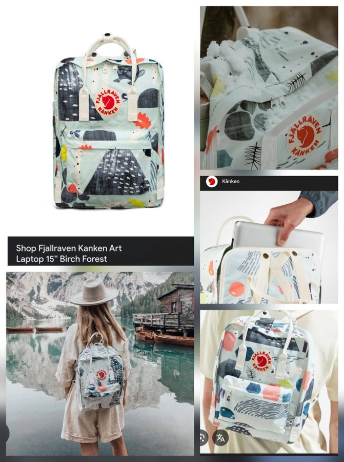 Birch Forest Kanken Art 15 Fjallraven Kanken Art Mini Birch Forest