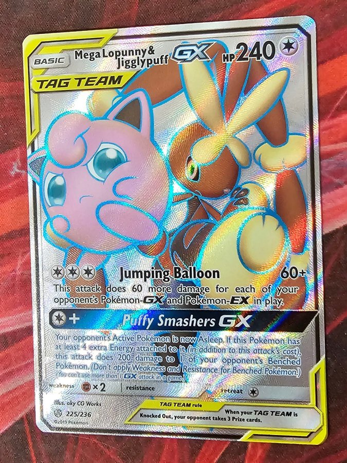 Mega Lopunny & Jigglypuff GX Tag Team Ultra Rar.. Köp på Tradera