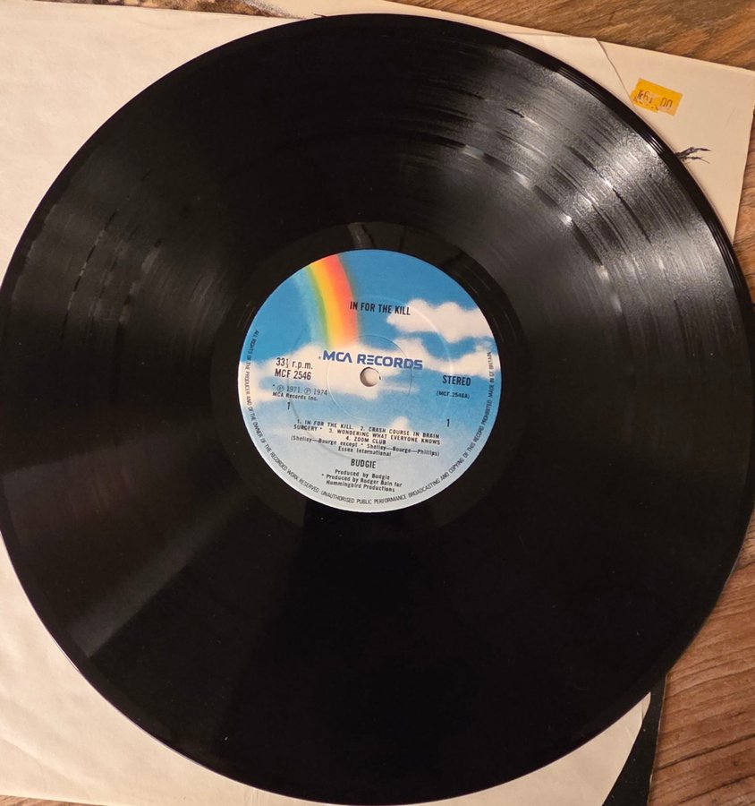 LP Budgie In for the Kill MCF 2546 UKオリジ Budgie – In For The Kill! – Vinyl (LP, Album, Stereo), 1974