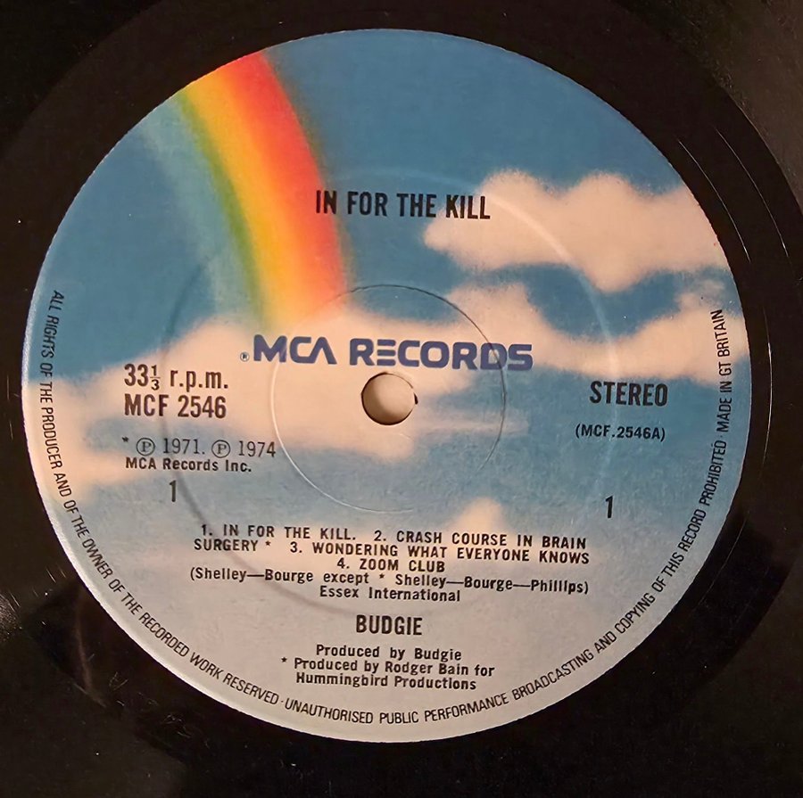 Budgie – In for the Kill! (LP, UK) MCA MCF 2546.. | Köp på Tradera