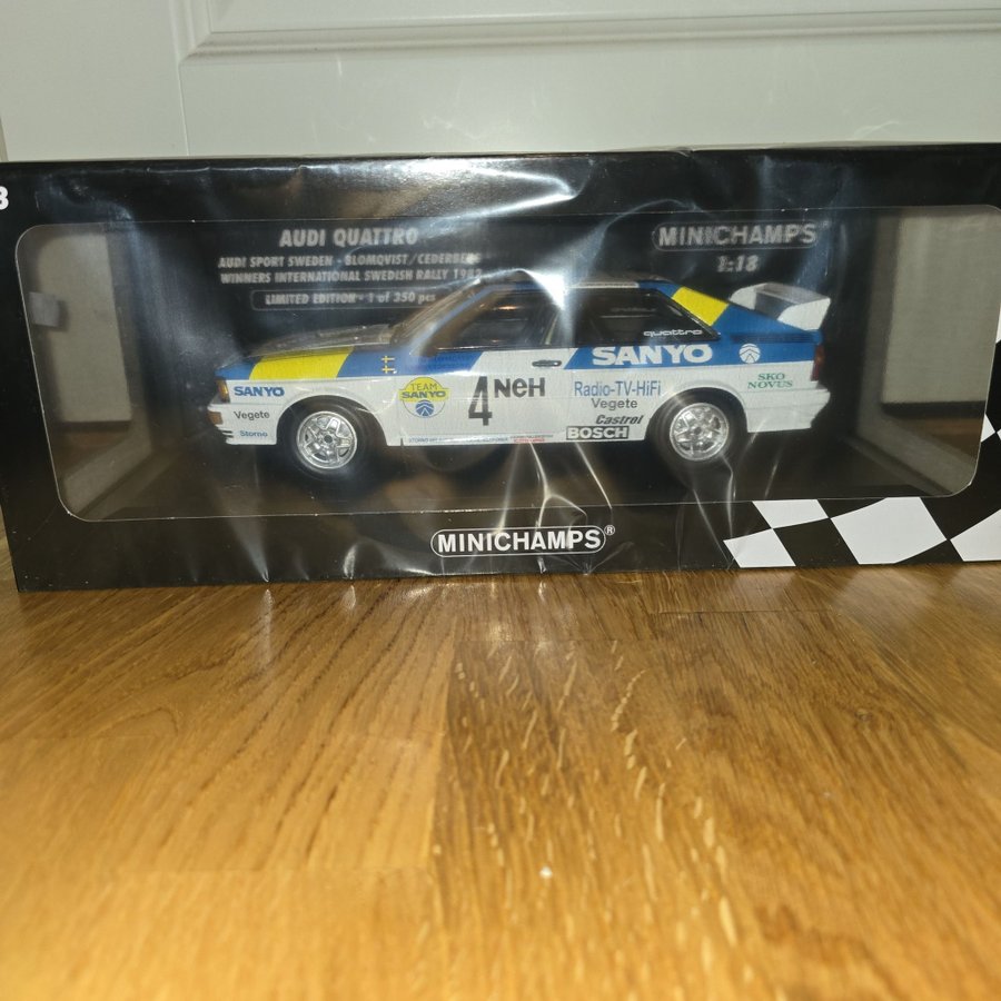 1/18 Minichamps Audi Quattro Blomqvist Cederber.. | Köp på (714934453