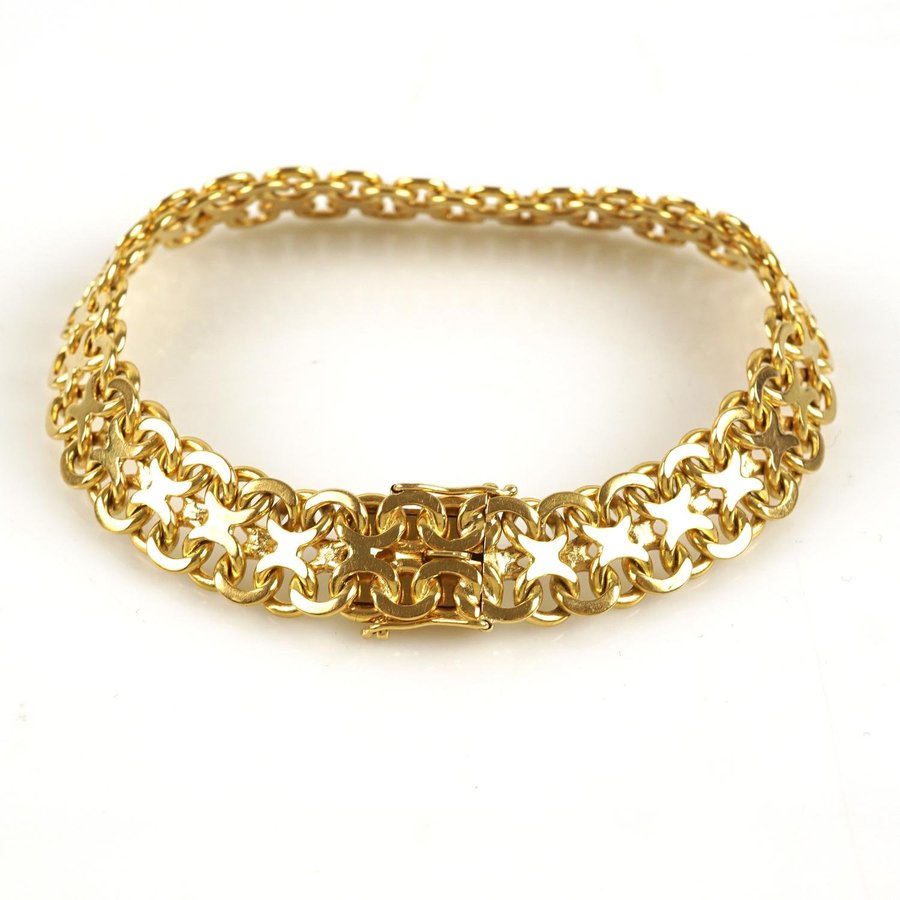 Armband 18 kt WG, mit ZÖ 15 cm 16 cm, 25 0,31 ct, W-si