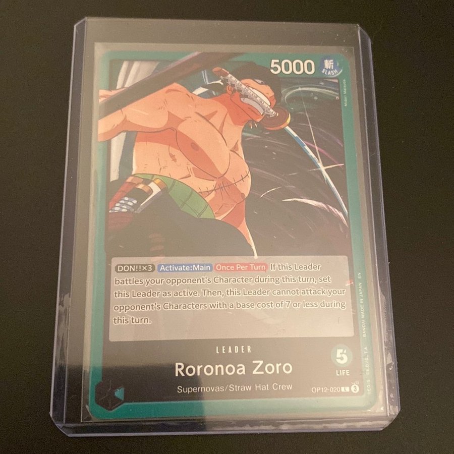one piece card game zoro leader One Piece Card Game Zoro Parallel Leader Mint – japanmaster