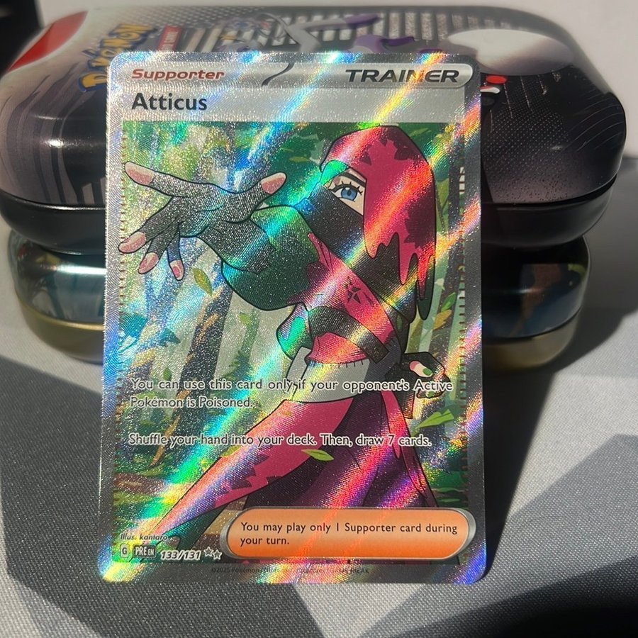 atticus pokemon card prismatic Atticus - 133/131 Full Art Ultra Rare Trainer