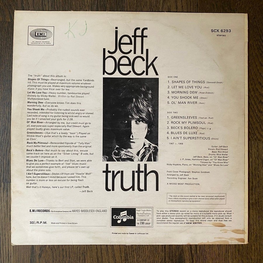 Jeff Beck - Truth - Mick Waller .. | Köp från OnlyVinyl på Tradera