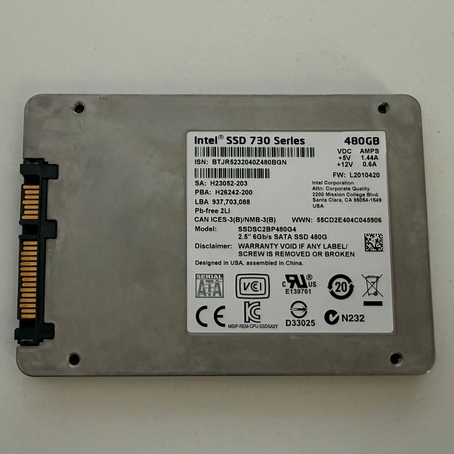 Solid State Intel Ssd 730 480gb Ssd 730 Intel Ssd 480gb Intel 730