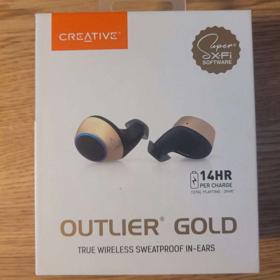 Gold Earbuds Creative Outlier Gold Noise Cancelling Creative