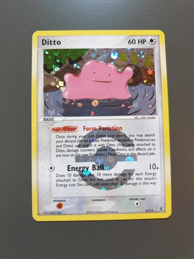 2004 Nintendo Pokemon Ex Fire Red Leaf Green Ditto-Holo